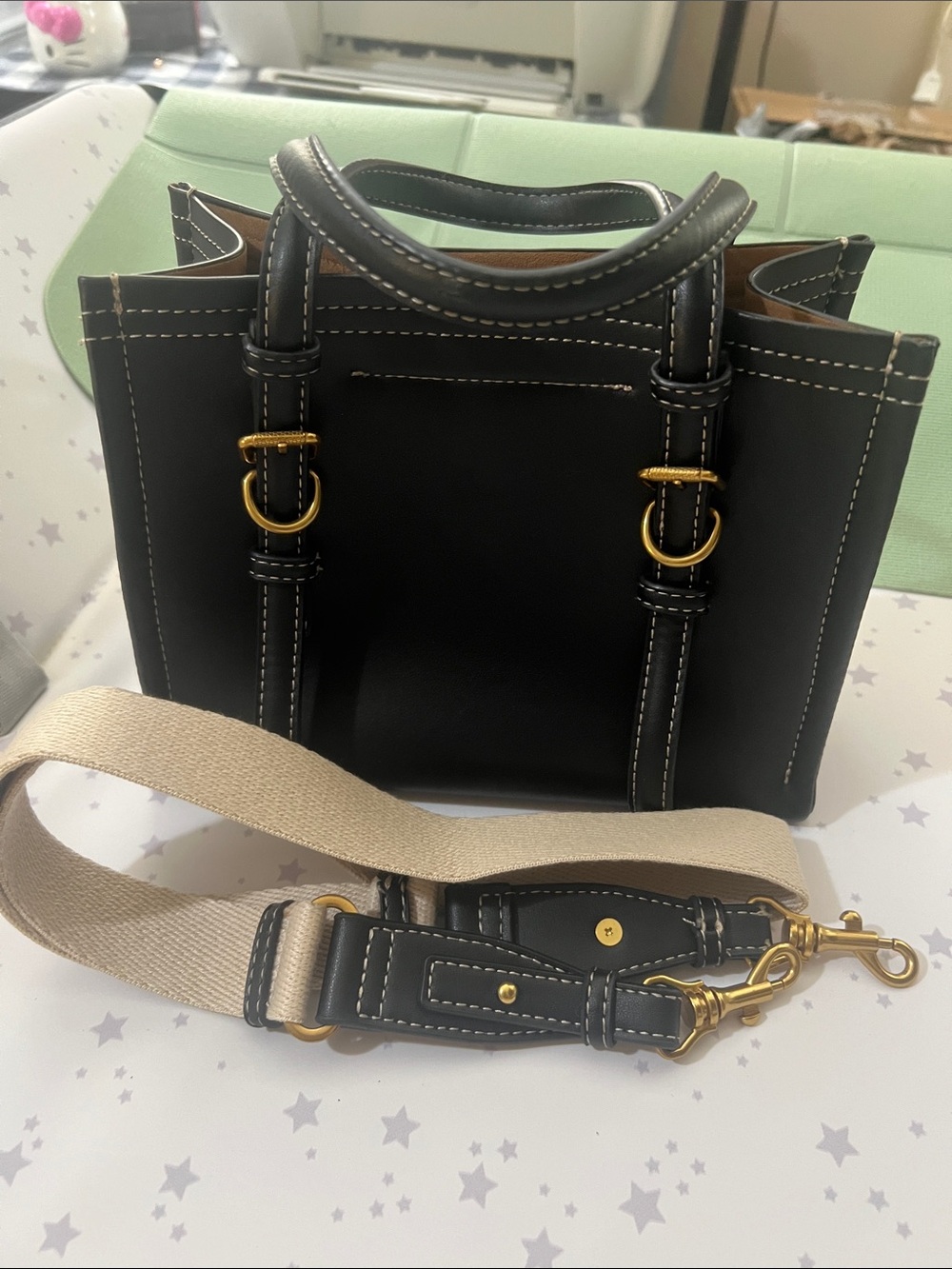 Zara leather top handle bag